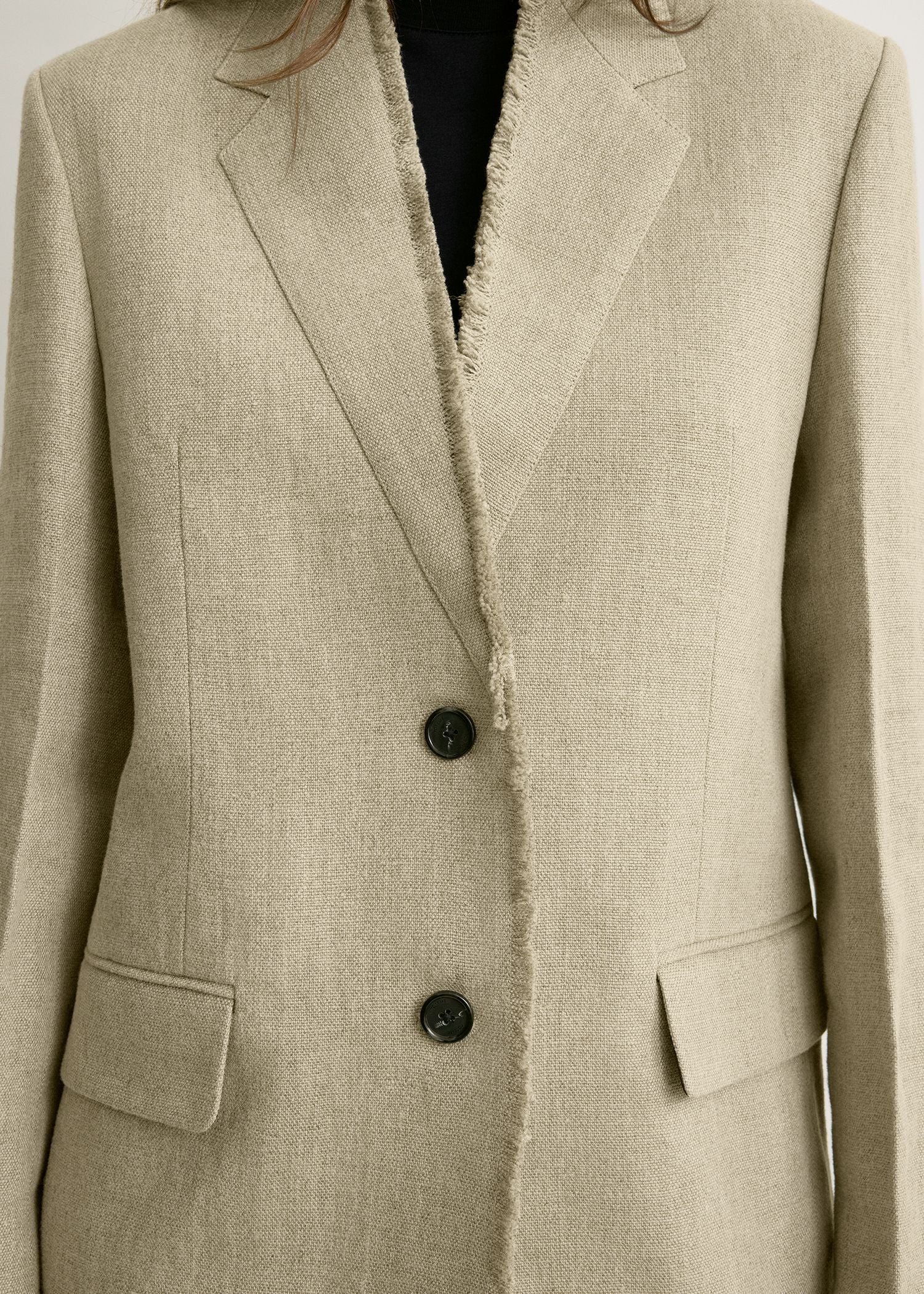 Raw lapel jacket beige – TOTEME
