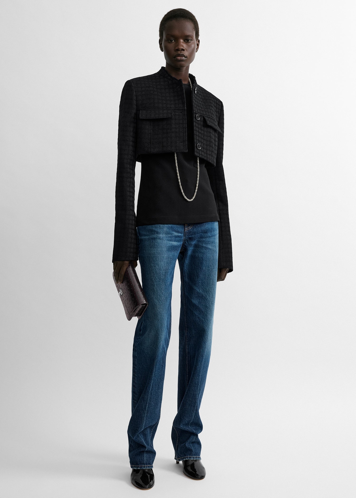 Micro blazer black