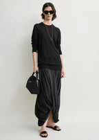 Cocoon skirt black petite