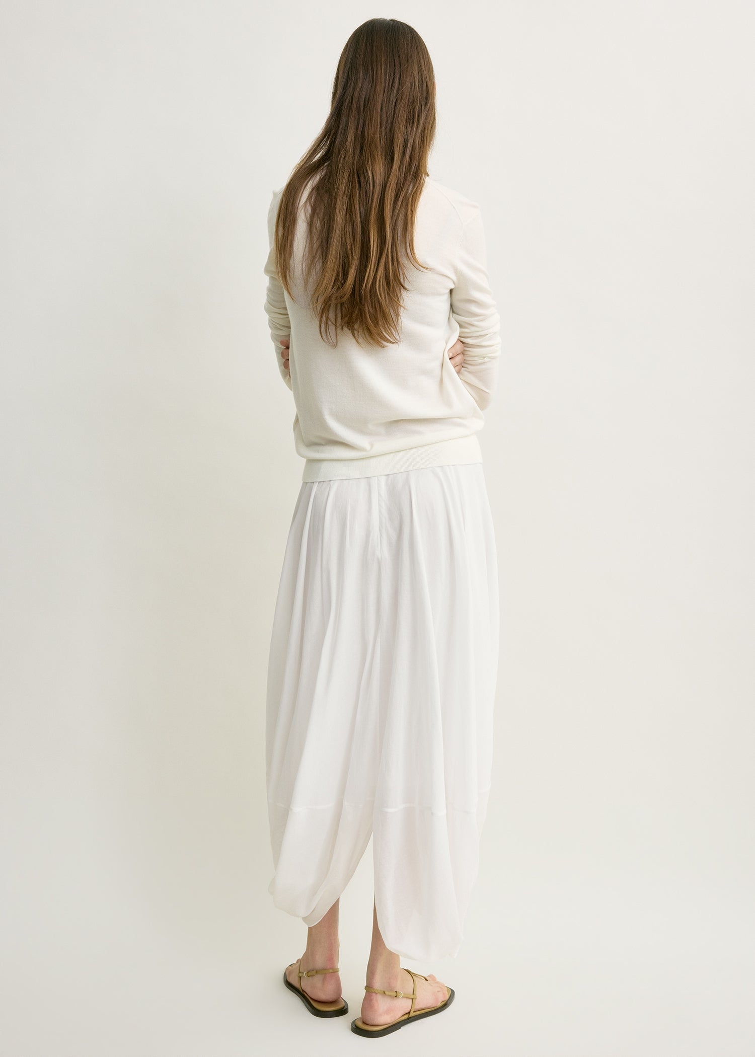 Cocoon skirt white petite