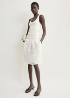 Monogram mini skirt white