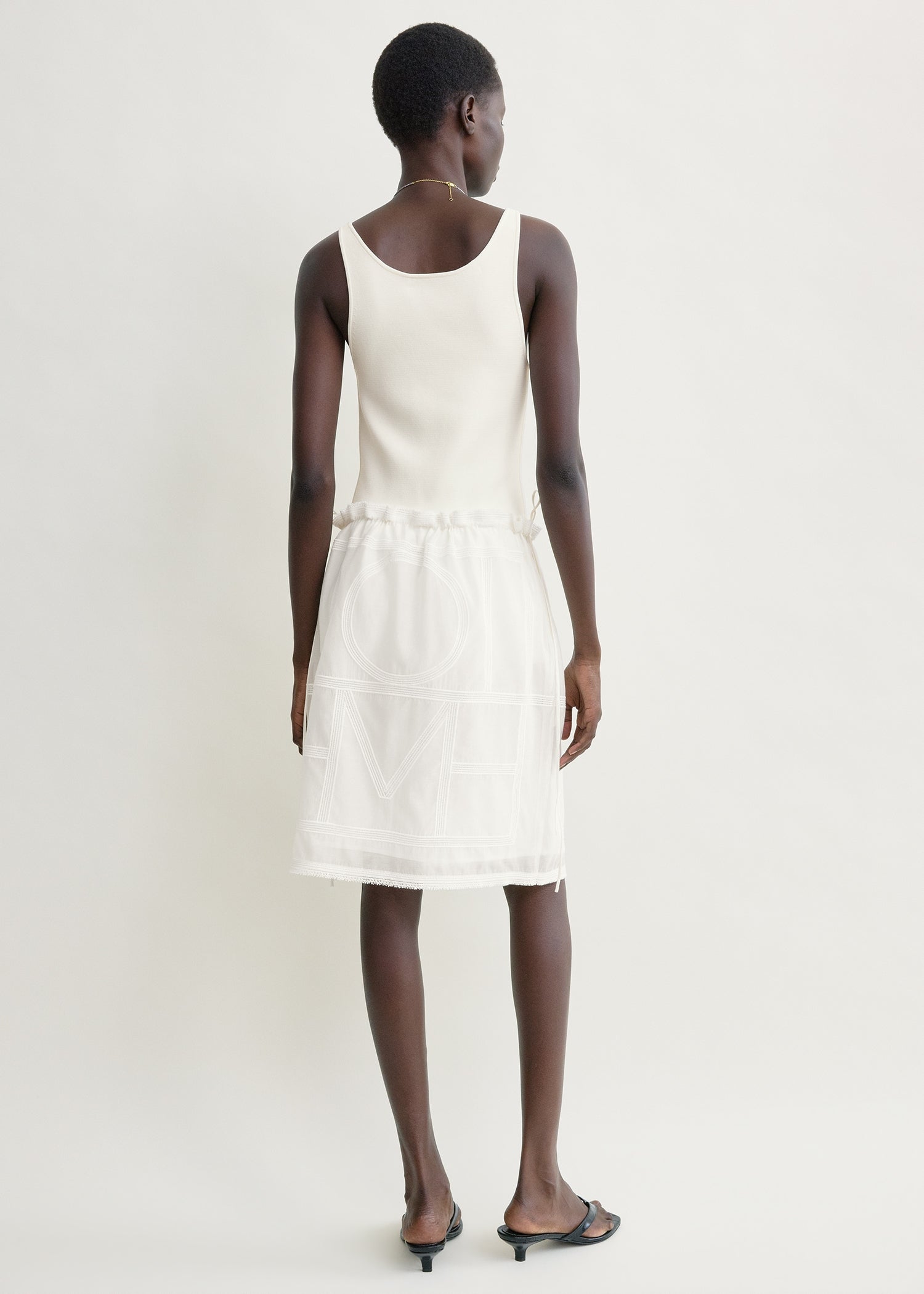 Monogram mini skirt white