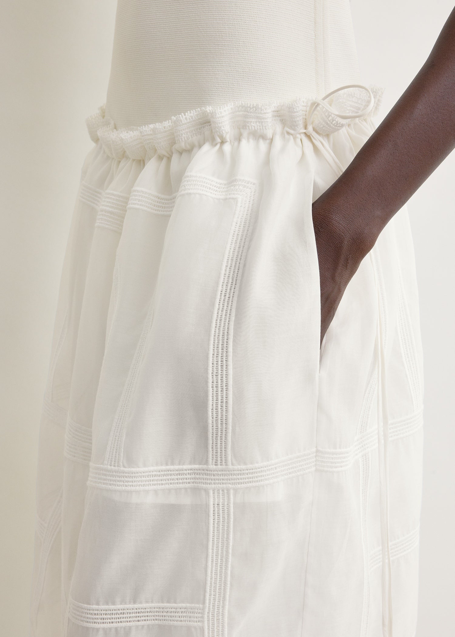 Monogram mini skirt white