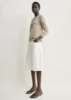 Denim board shorts white