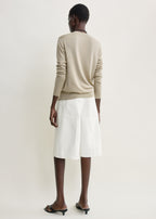 Denim board shorts white