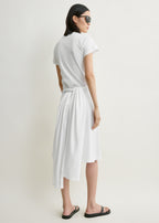 Tie-waist jersey shorts white