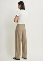 Draped balloon trousers overcast beige