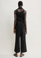 Fluid satin trousers black
