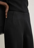 Fluid satin trousers black