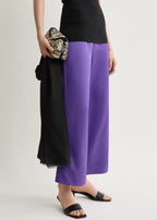 Fluid satin trousers violet