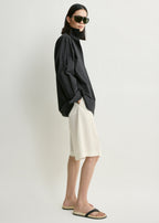 Wide tailored shorts ecru