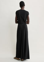 Flared jersey skirt black petite