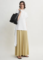 Flared jersey skirt chai petite