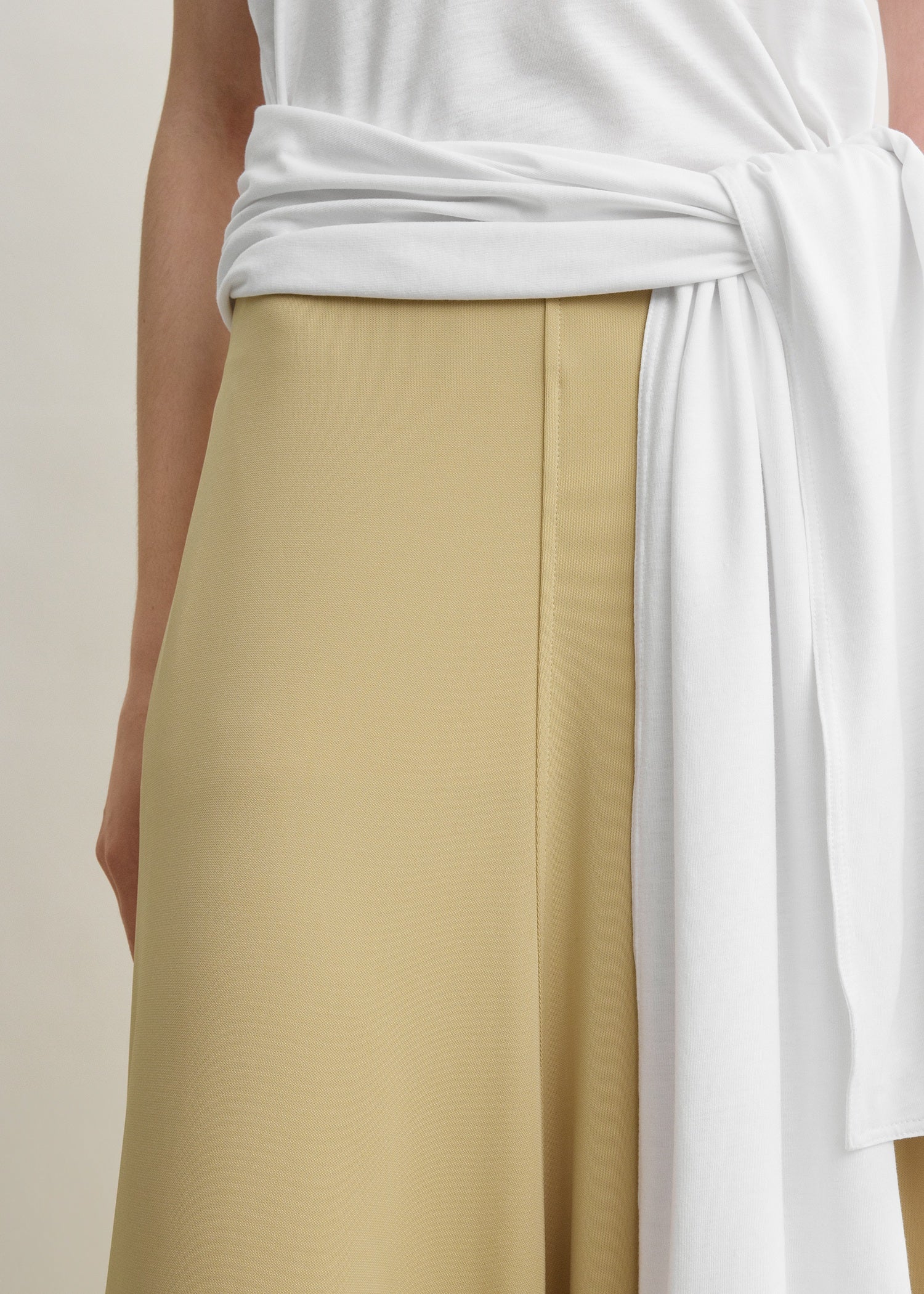 Flared jersey skirt chai petite