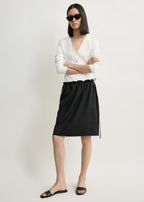 Silk pj skirt black