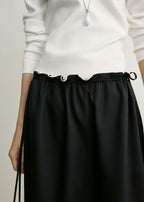 Silk pj skirt black