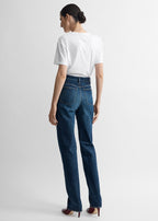 Classic slim denim full length faded blue