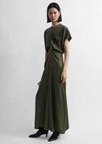 Slouch waist dress dark green