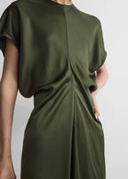 Slouch waist dress dark green