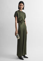 Slouch waist dress dark green
