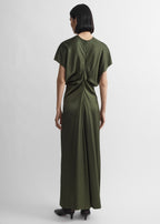 Slouch waist dress dark green