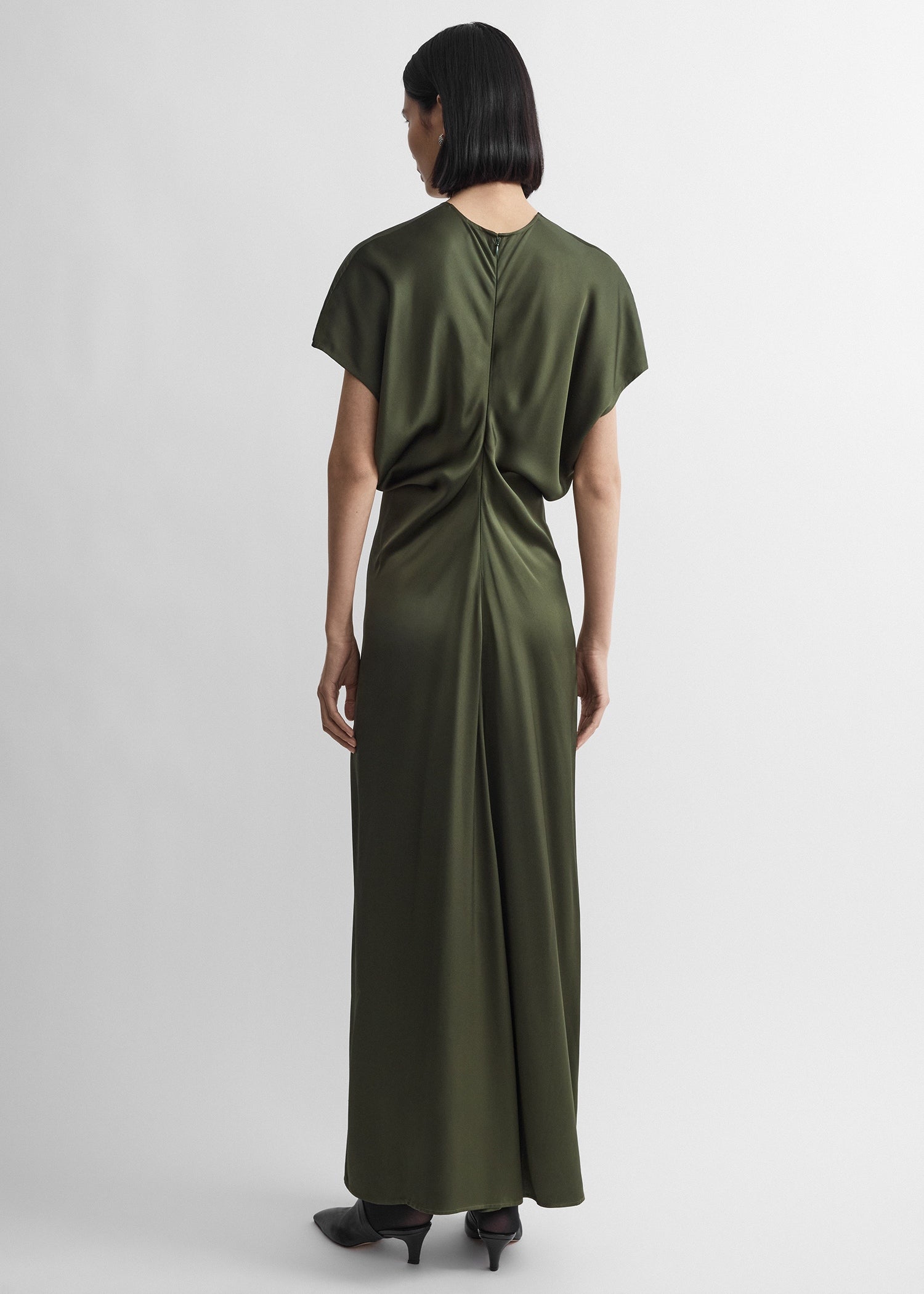 Slouch waist dress dark green
