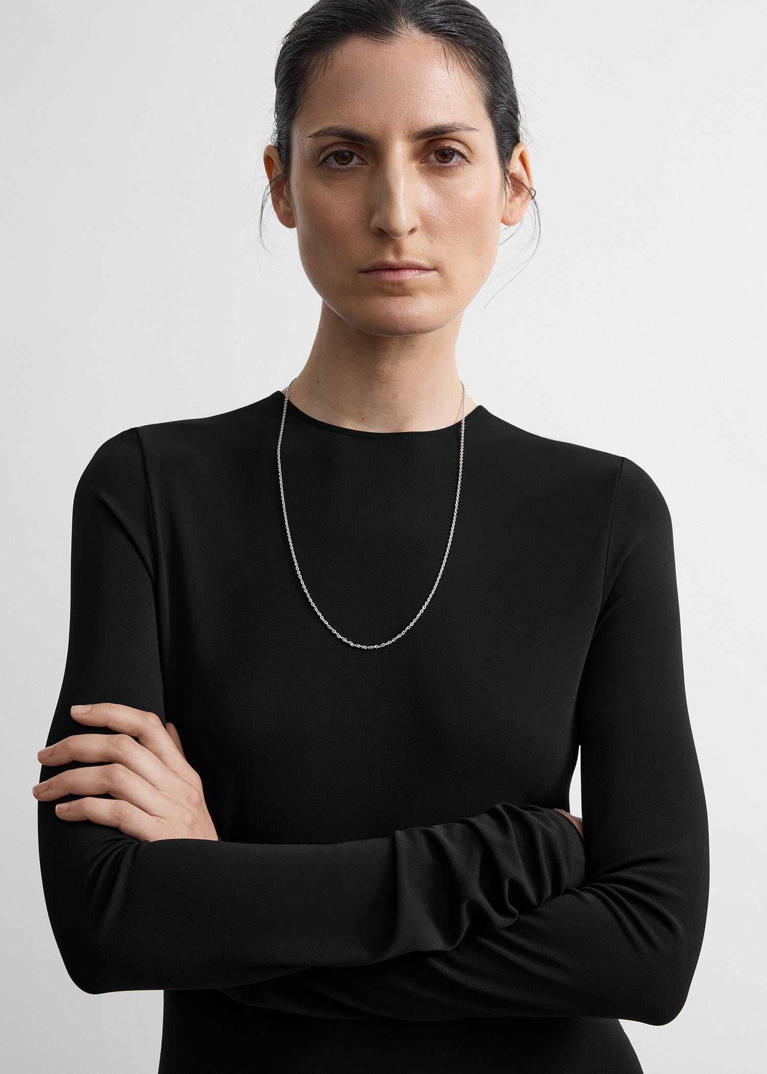 Long-sleeve everyday dress black