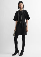 Sculptural short dress black