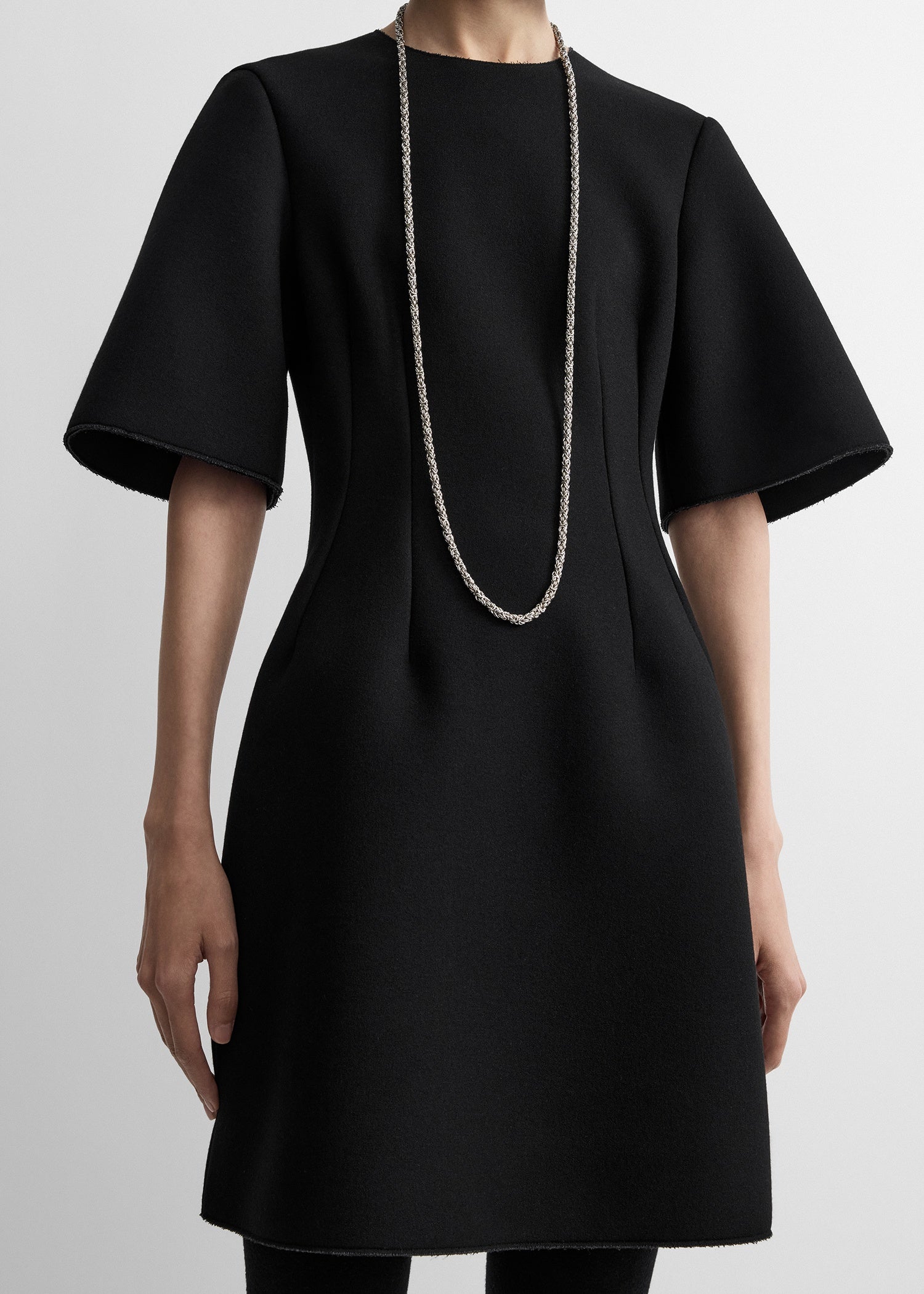 Sculptural short dress black