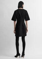 Sculptural short dress black