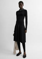 Sculpted knit dress black petite