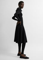 Sculpted knit dress black petite