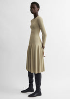 Sculpted knit dress sage