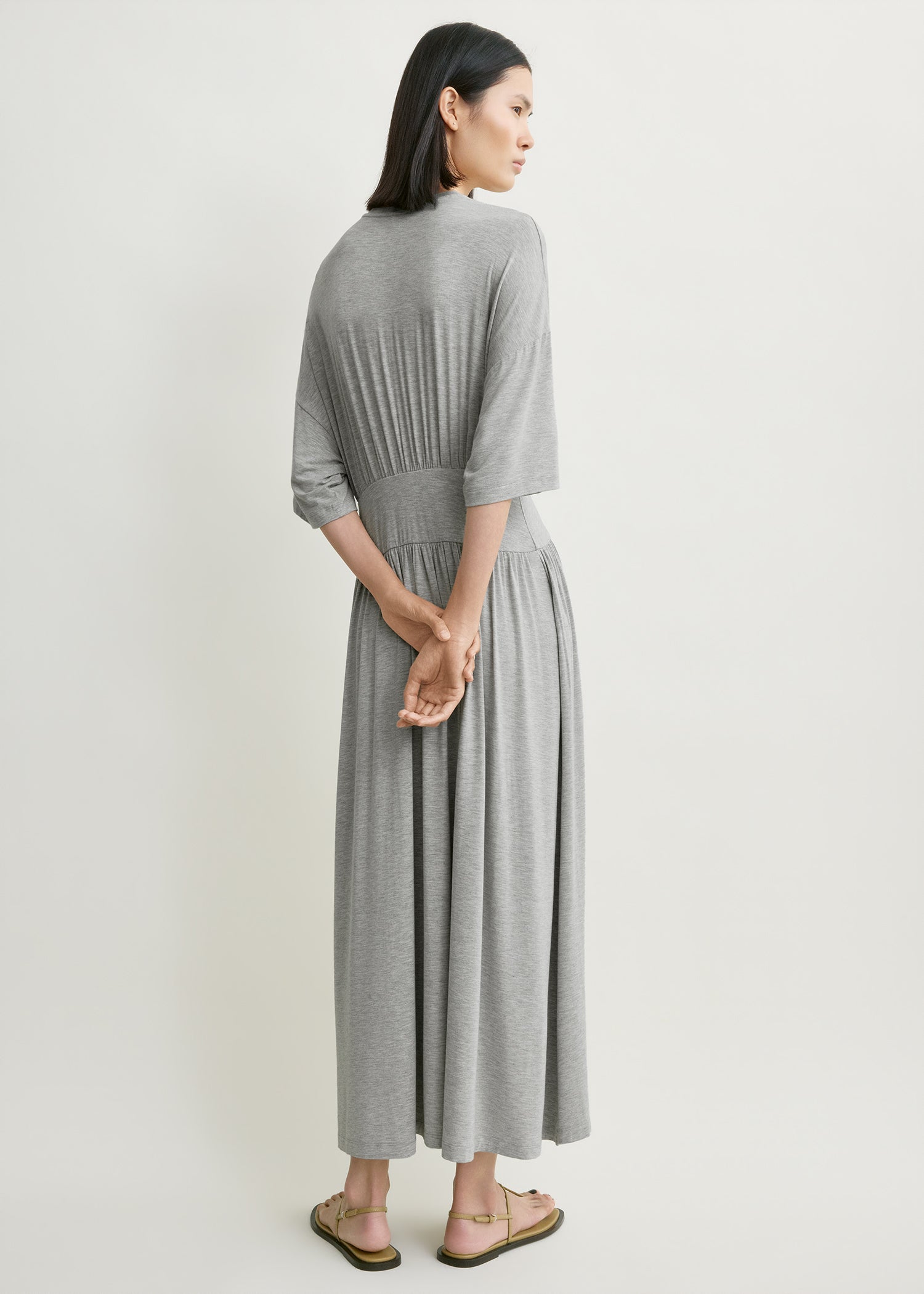 Jersey tee dress pale grey mélange