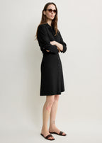 Slouch jersey shirtdress black
