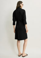 Slouch jersey shirtdress black