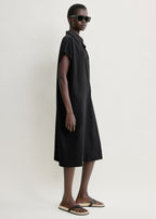 Jersey shirtdress black