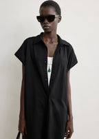 Jersey shirtdress black