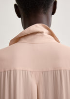 Pleated shirtdress dusty pink