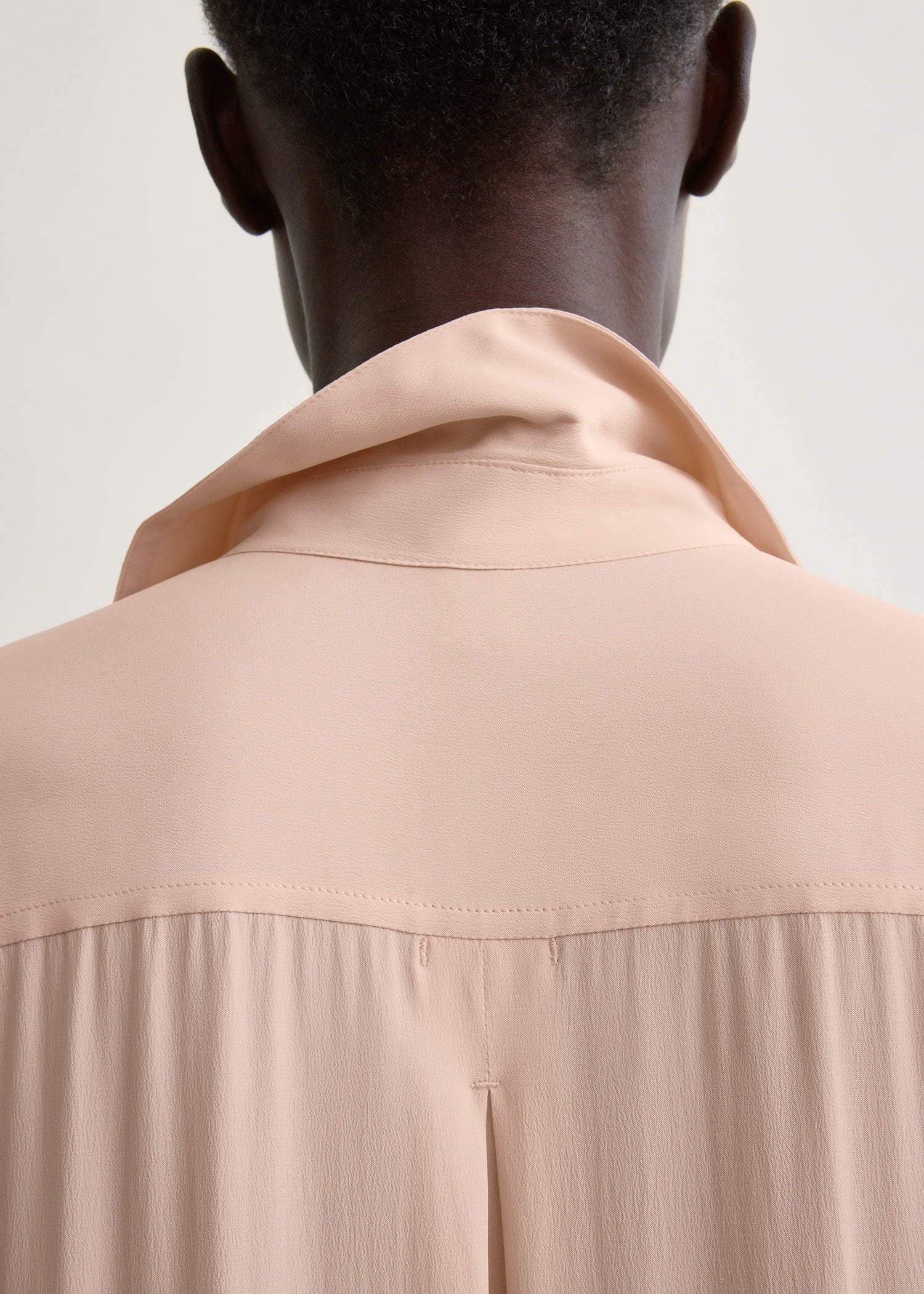 Pleated shirtdress dusty pink