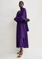 Rounded neckline dress amethyst
