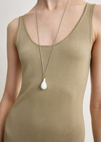 Fluted hem dress desert