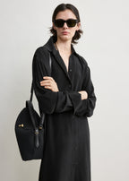 Silk shirtdress black