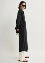 Silk shirtdress black