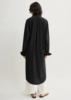 Silk shirtdress black