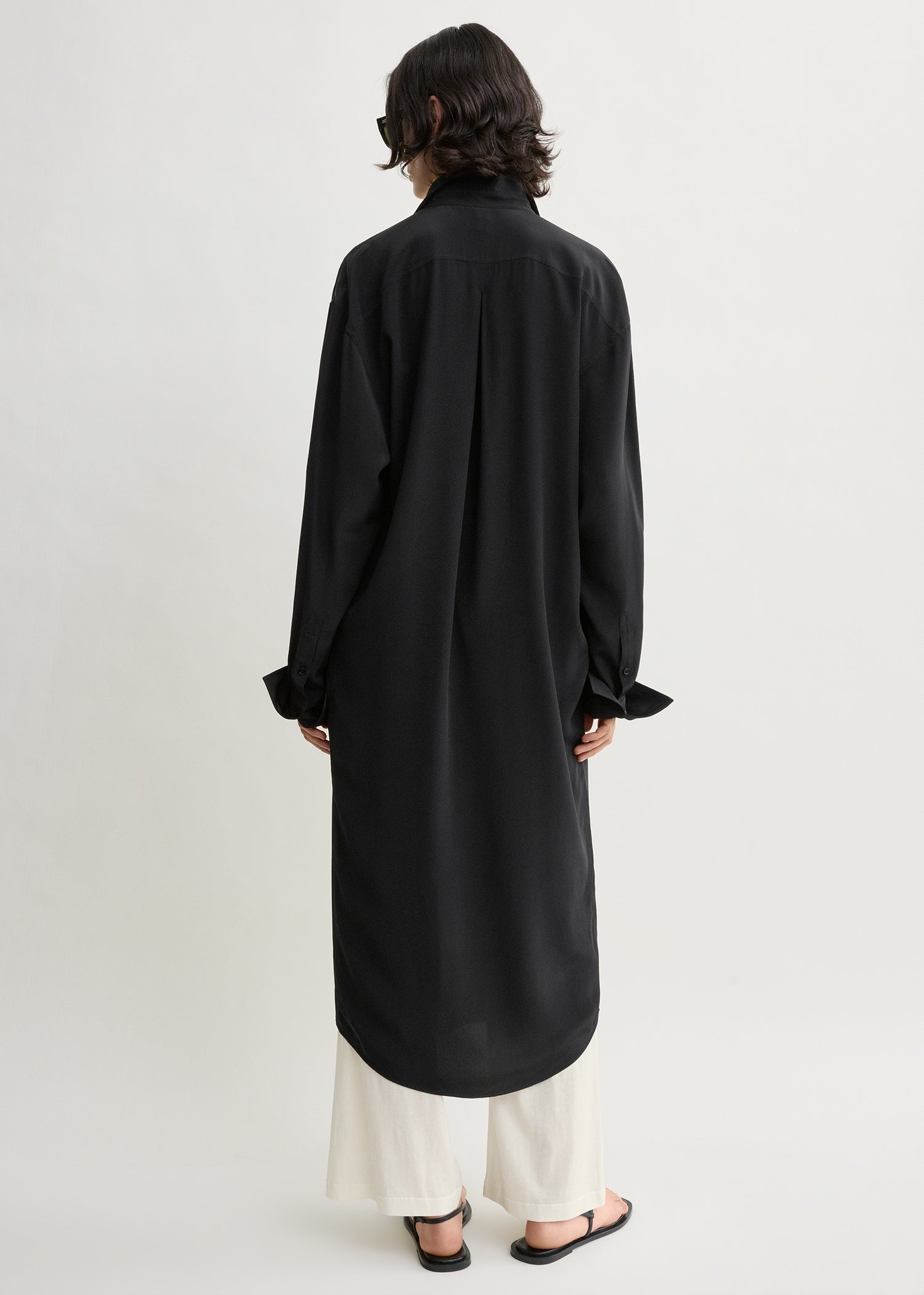 Silk shirtdress black