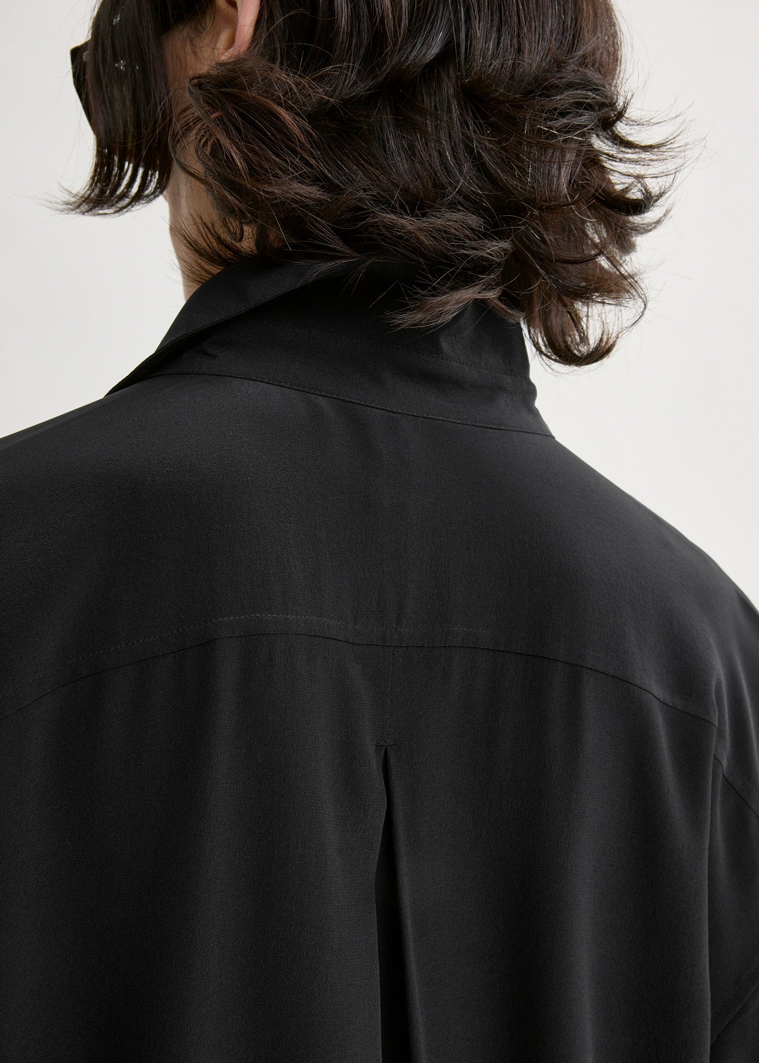 Silk shirtdress black