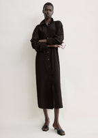 Silk shirtdress brown