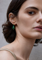 Jade drops dark green/gold