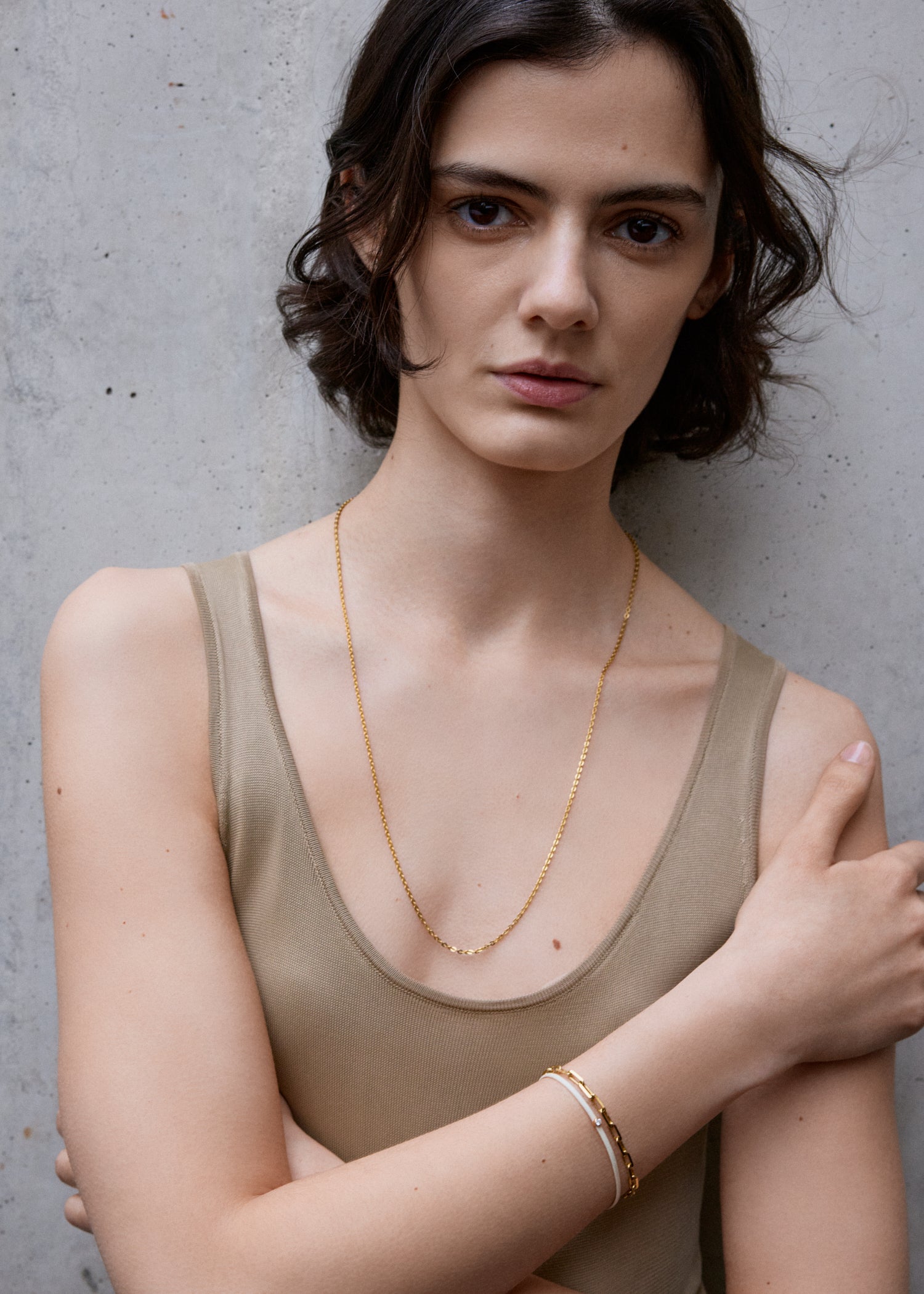 Mini diamond bracelet white/gold